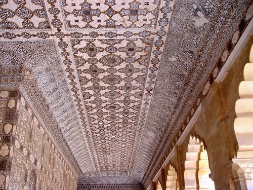 India 2007 - Day 4 --- 02-07 Amber Fort (Sheesh Mahal with thousands of little mirrors).jpg
