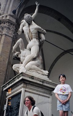 Italy 1998--- Statue of 'The Rape of the Sabine Woman' by Giambologn in Florence.jpg