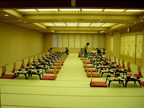 Japan 2004 --- 06 A Japanese-style dinner room  in Yumoto Noboribetsu Hotel.JPG