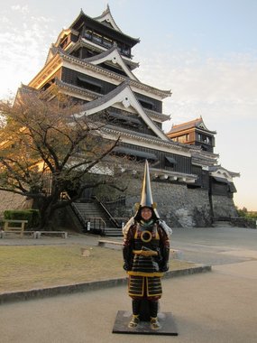 Japan 2014---02-06B-01_A soldier - me - in Kumamoto_Shima_ Castle.JPG