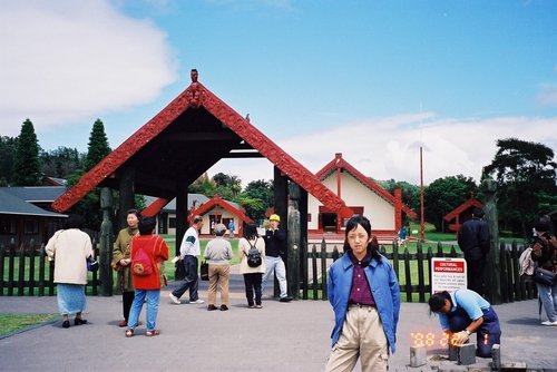 New Zealand 2000---Entrance of Maori Arts & Crafts Institute at Rotorua.jpg