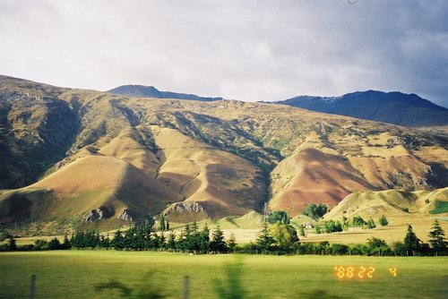 New Zealand 2000---Mountains with grass covers like carpets along west coast.jpg
