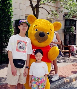 USA 1995---With Winnie the Pooh in Epcot Center in Disney World in Florida.jpg